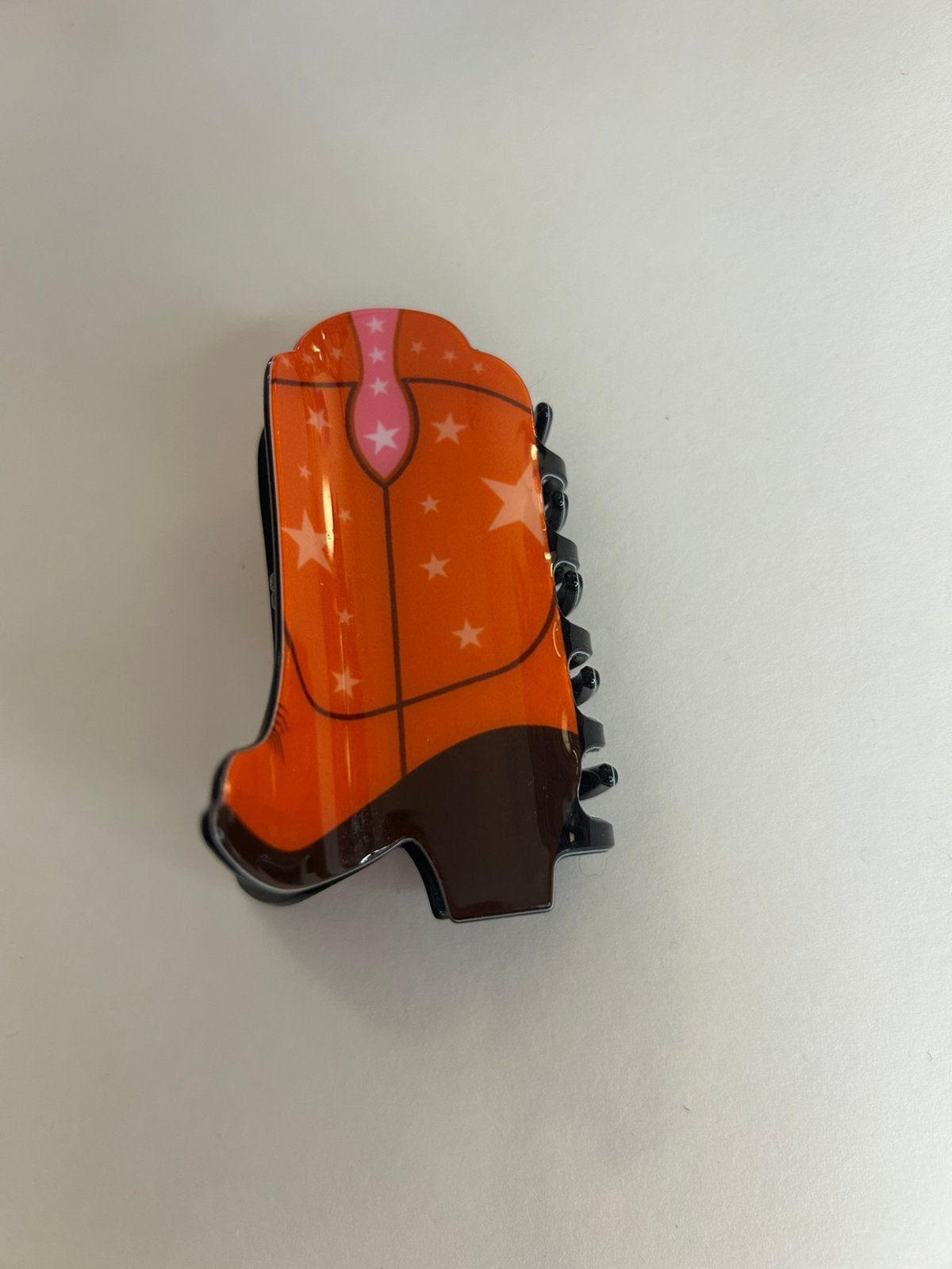 Cowboy laars haarclip | oranje | roze | als nieuw, Ophalen of Verzenden, Zo goed als nieuw, Haarspeld