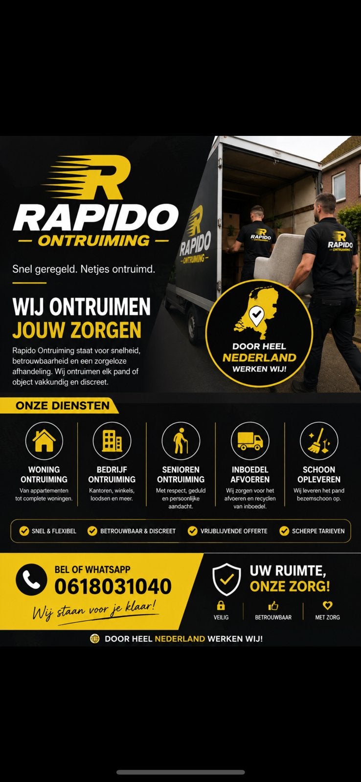 Ontruimings service door heel nederland.