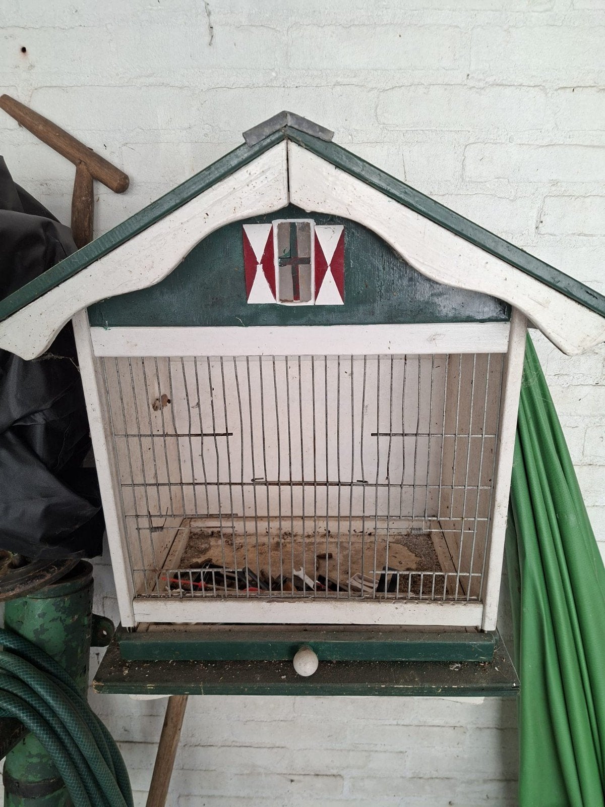 vinken kooi klepkooi vangkooi brocante kooien, Dieren en Toebehoren, Ophalen of Verzenden, Hout, Overige typen