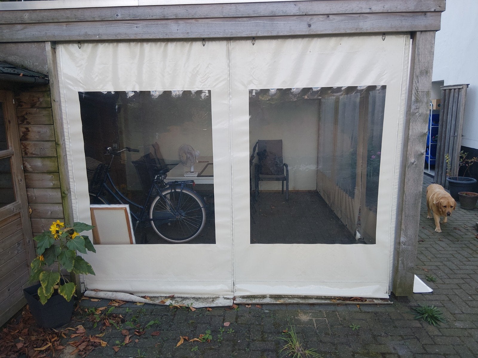 Veranda zeilen/schermen voor overkapping, Ophalen, Gebruikt, Veranda