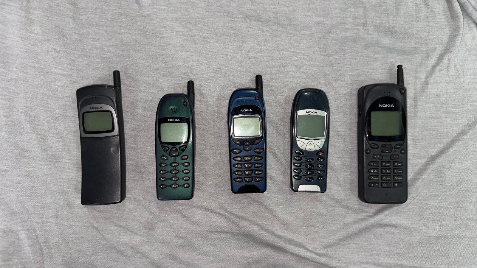 5x Vintage Nokia 8110i 6110 6150 6210 2110i – Werkend, Gebruikt, -, -, Ophalen of Verzenden