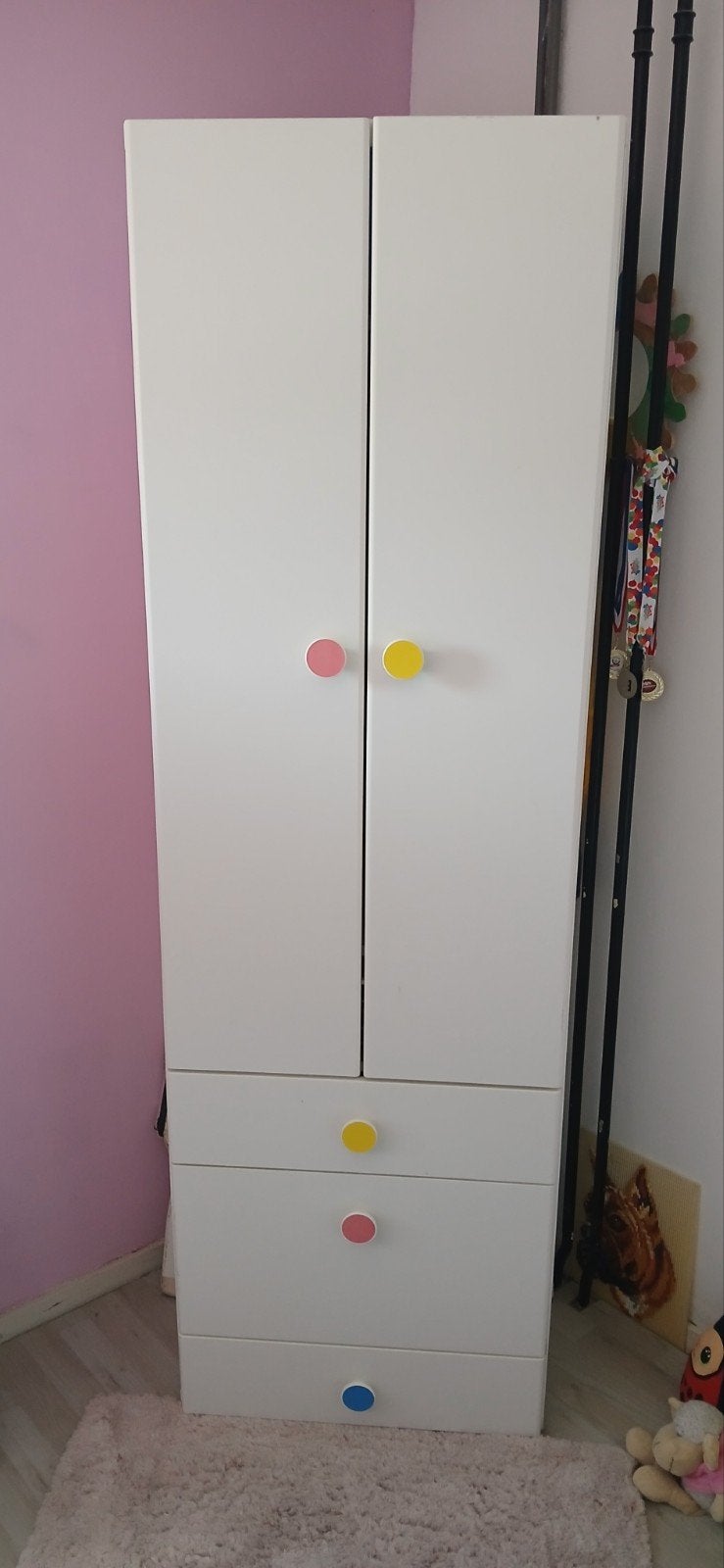IKEA STUVA / FÖLJA kledingkast met kleurrijke knoppen, Gebruikt, 50 tot 100 cm, 150 tot 200 cm, 25 tot 50 cm