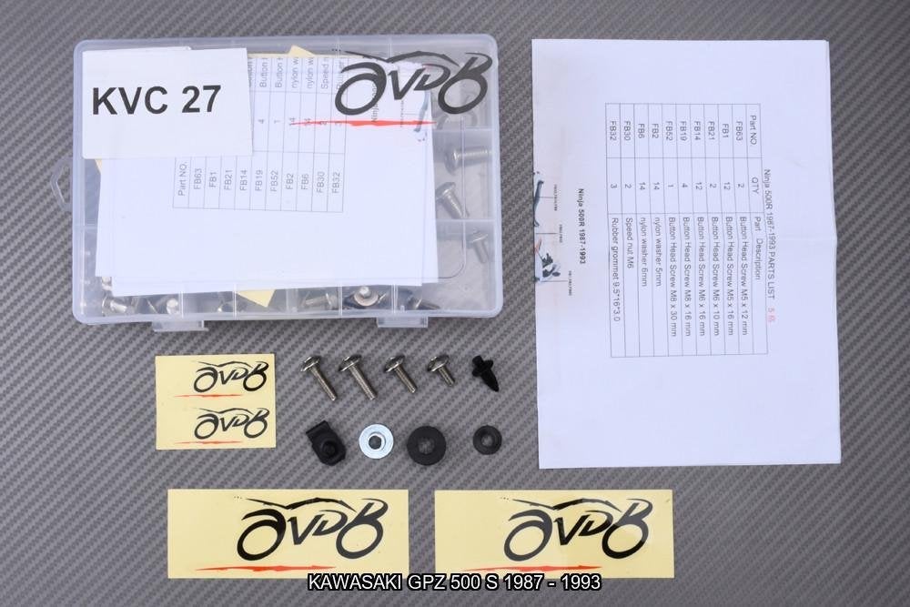 Kuip bouten set voor KAWASAKI GPZ 500 S 1987 - 1993, Ophalen of Verzenden, Nieuw
