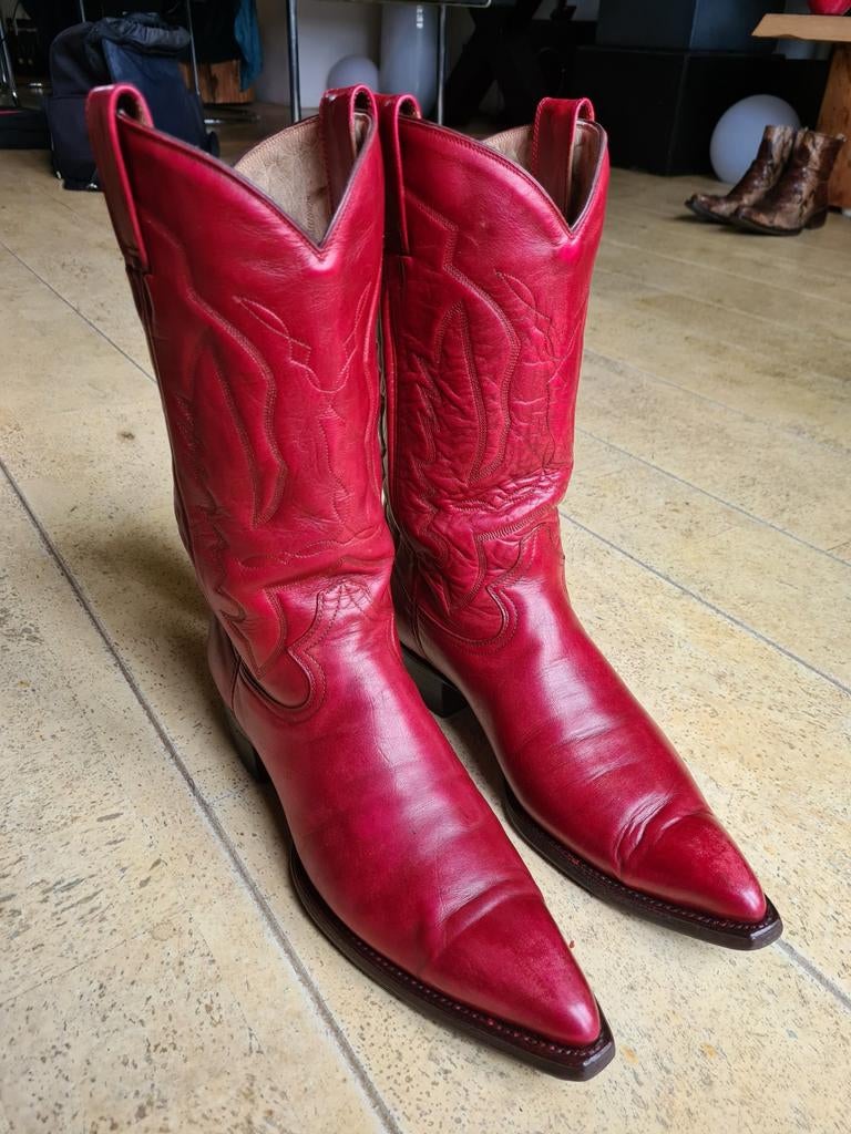 Montana cowboy laarzen mt 43. Rood. Western boots, Ophalen of Verzenden, Gedragen, Overige kleuren, Boots