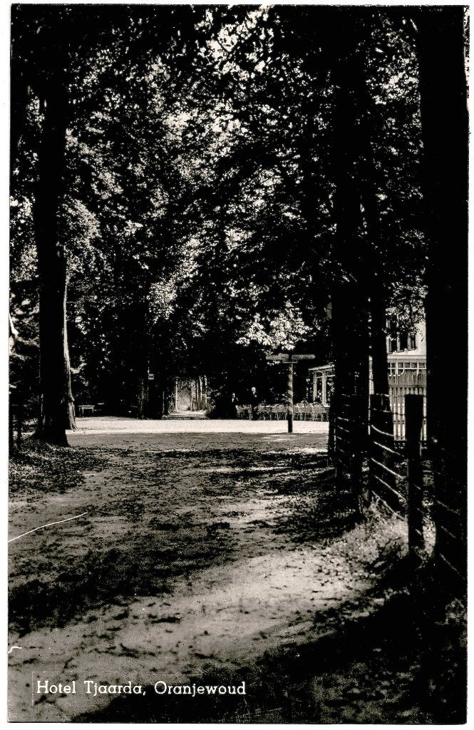 Oranjewoud Fr, Hotel Tjaarda, gelopen 1944, richtprijs 3,==, Verzenden, 1940 tot 1960, Gelopen, Friesland