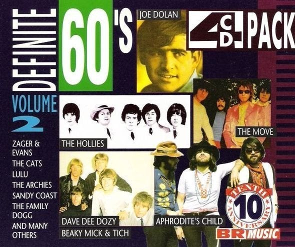 Definite 60's Volume 2 4XCD, Verzenden, Zo goed als nieuw, Pop, Album