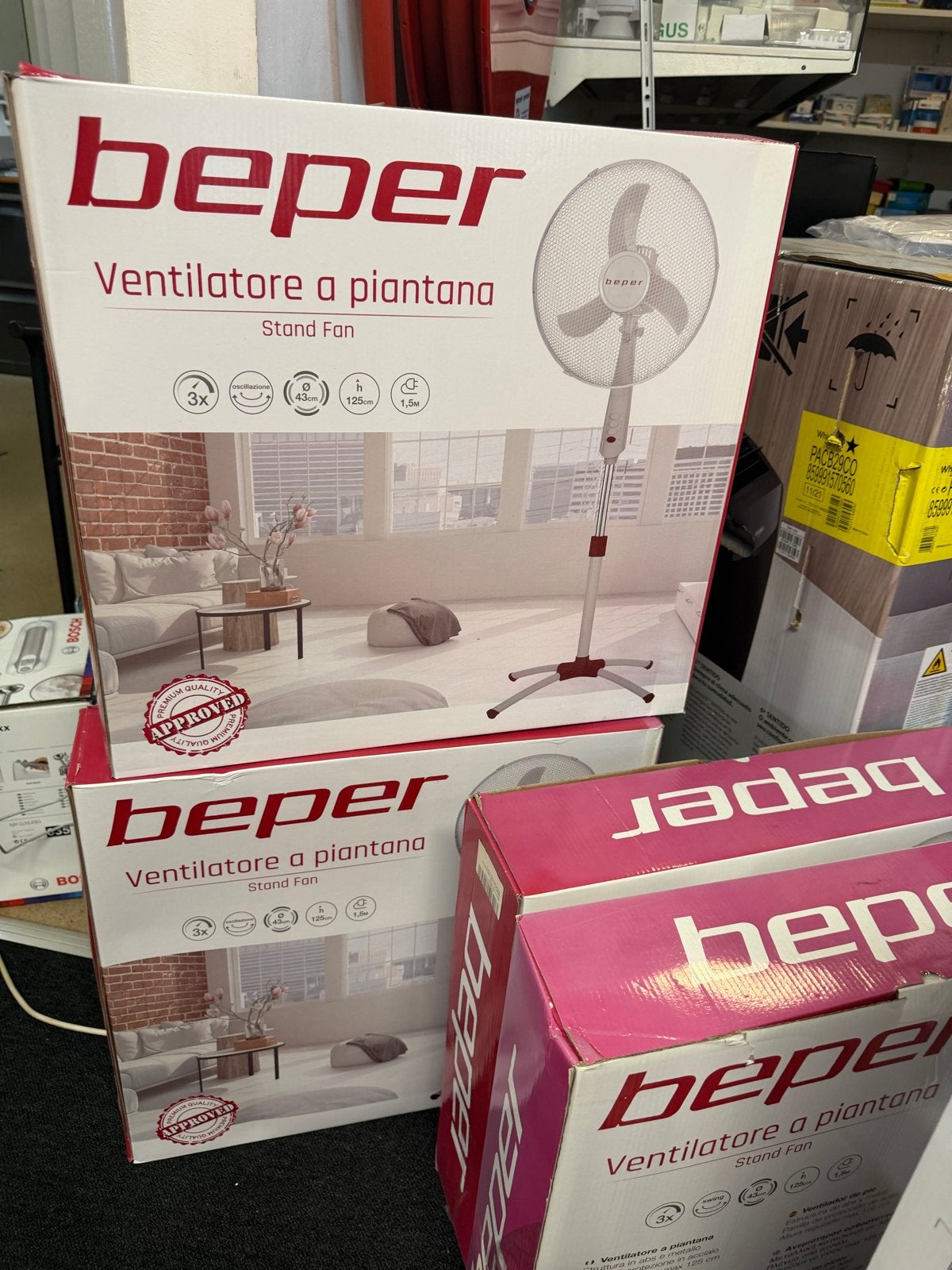 Beper VE.115H Statiefventilator - Ideaal voor warme dagen, Ophalen of Verzenden, Zo goed als nieuw, Statiefventilator