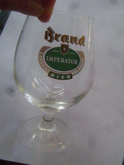 brand imperator bierglas, Verzamelen, Biermerken, Ophalen of Verzenden, Zo goed als nieuw, Glas of Glazen, Brand
