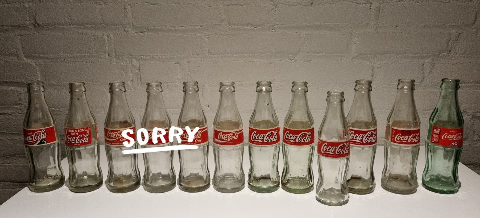 Vintage, glazen Coca-Cola flesjes, Verzamelen, Merken en Reclamevoorwerpen, Ophalen of Verzenden, Gebruikt, Verpakking