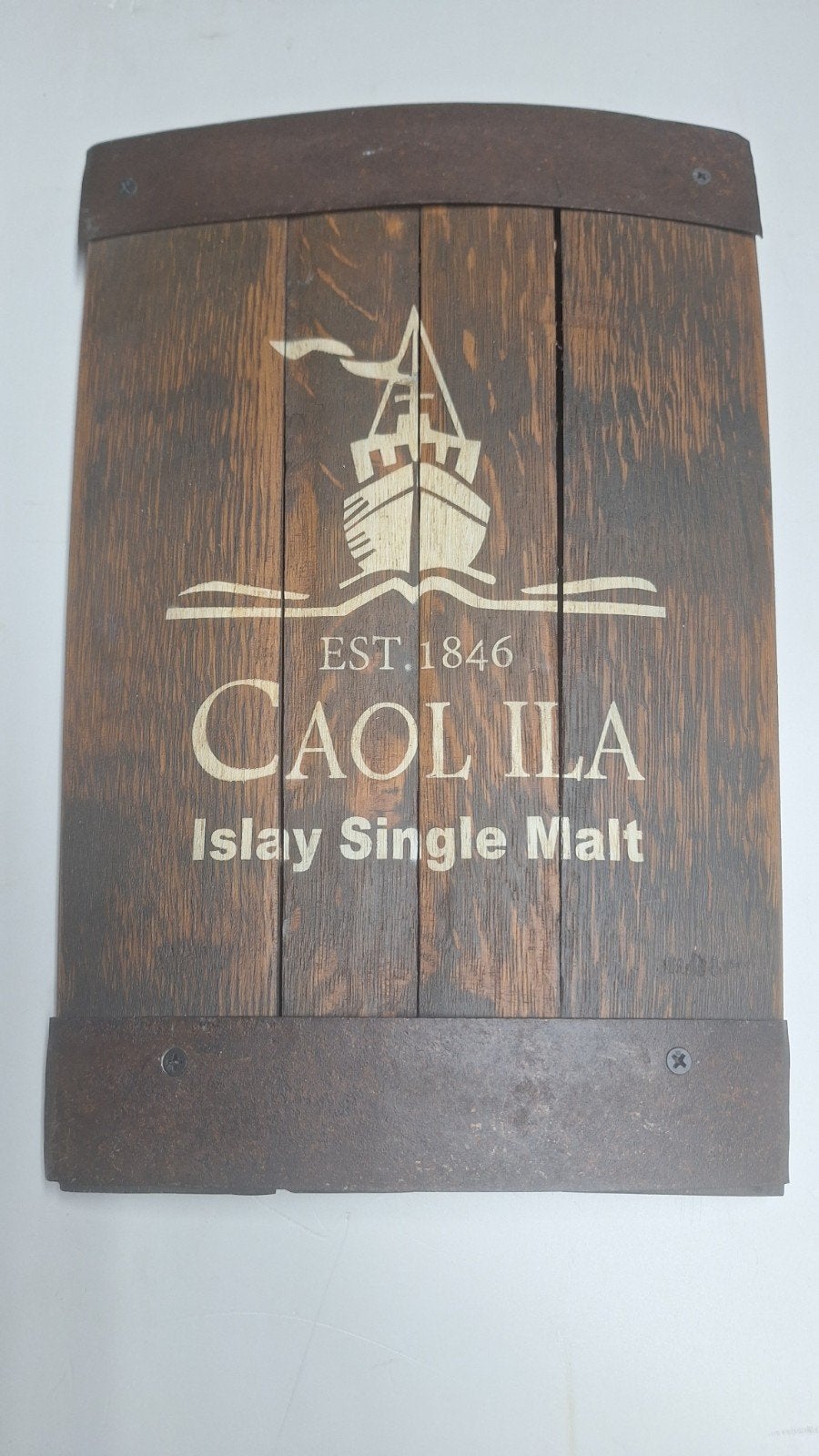 Caol Ila Islay Single Malt Whisky Schildje Houten Decorat, Ophalen of Verzenden