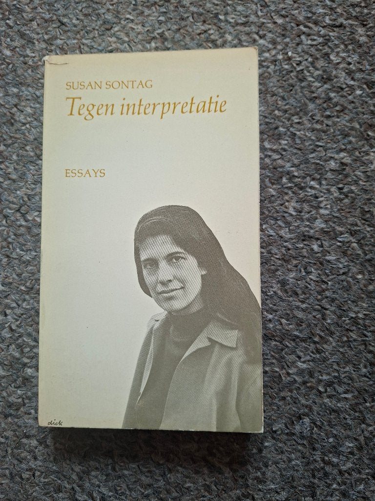 Tegen interpretatie/  Susan Sontag, Boeken, Gelezen, Verzenden, HBO, Beta