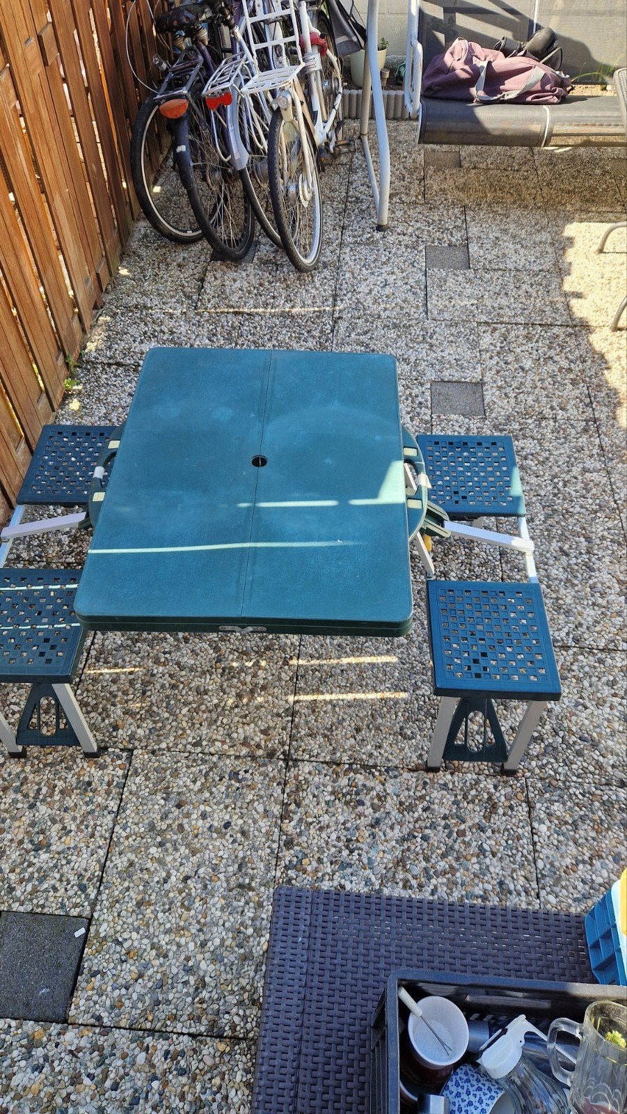 picknicktafel, Ophalen, Gebruikt, Rechthoekig, Hout