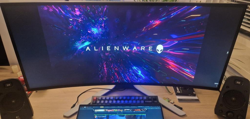 34 inch Alienware gaming monitor Ultrawide curved RGB, Computers en Software, Monitoren, Gaming, Gebruikt, IPS, 101 t/m 150 Hz