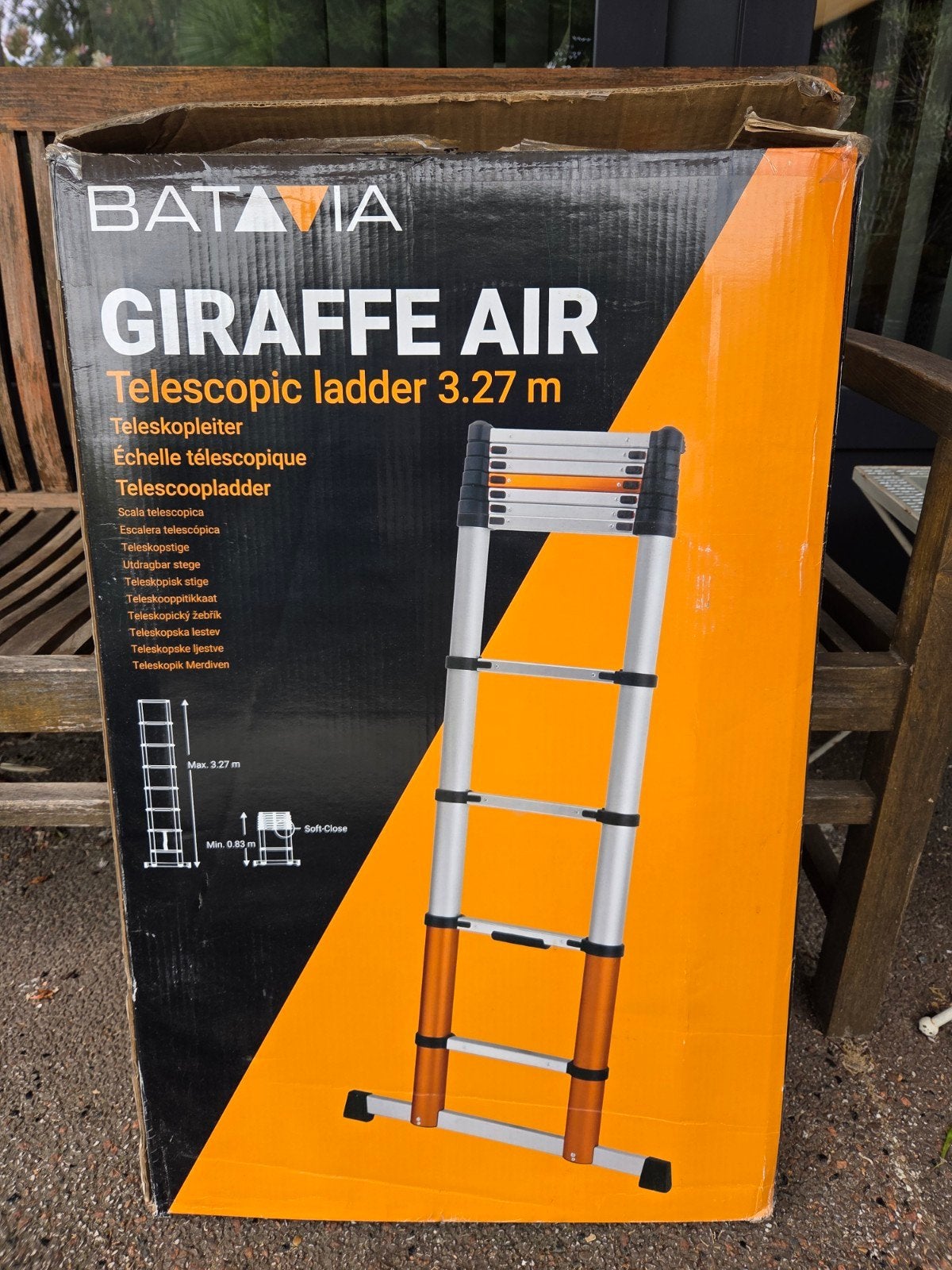 Batavia Giraffe Air Telescopische Ladder 3.27m, Doe-het-zelf en Verbouw, Ladders en Trappen, Ophalen