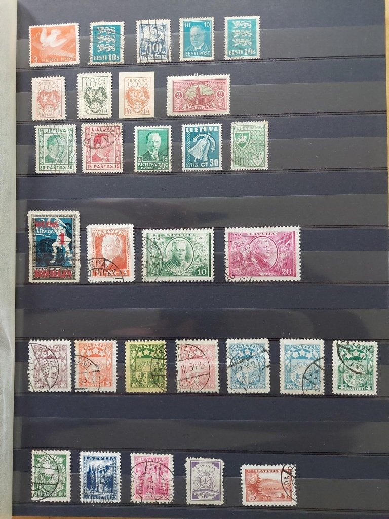 Postzegels Baltische staten, Ophalen, Buitenland