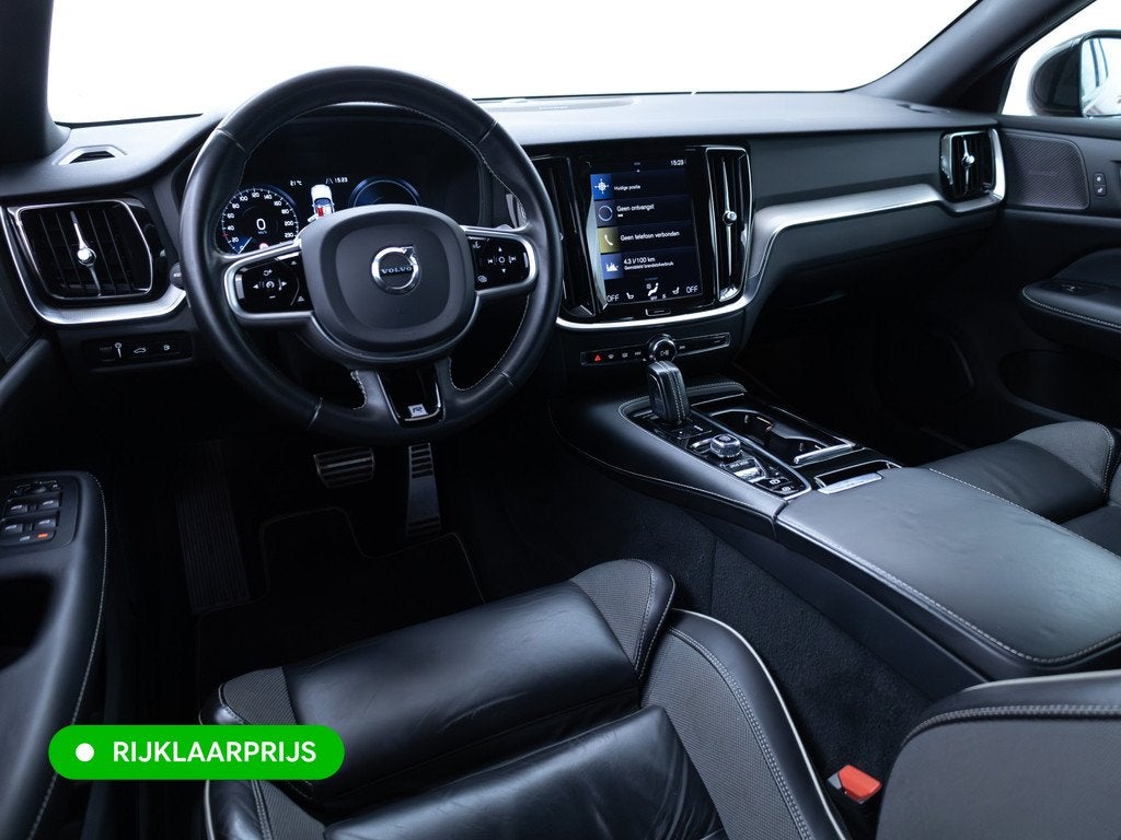 Volvo V60 2.0 T8 Twin Engine AWD R-Design | Stoel-, Stuur- &, Auto's, Volvo, Automaat, Gebruikt, 4 cilinders, Leder en Stof