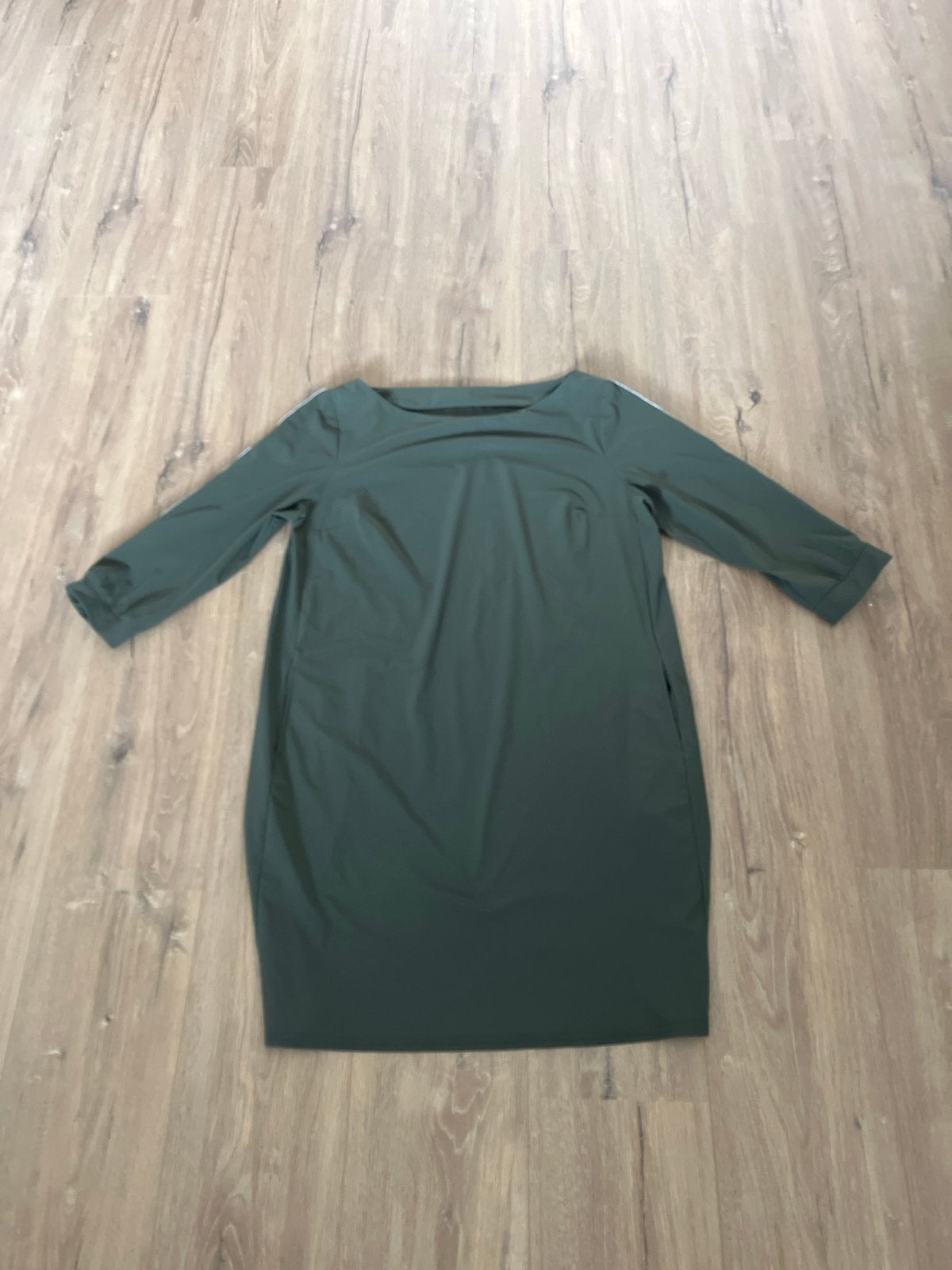 Studio Anneloes Jurk - Donkergroen met panterprint streep, Kleding | Dames, Jurken, Maat 46/48 (XL) of groter, Ophalen of Verzenden