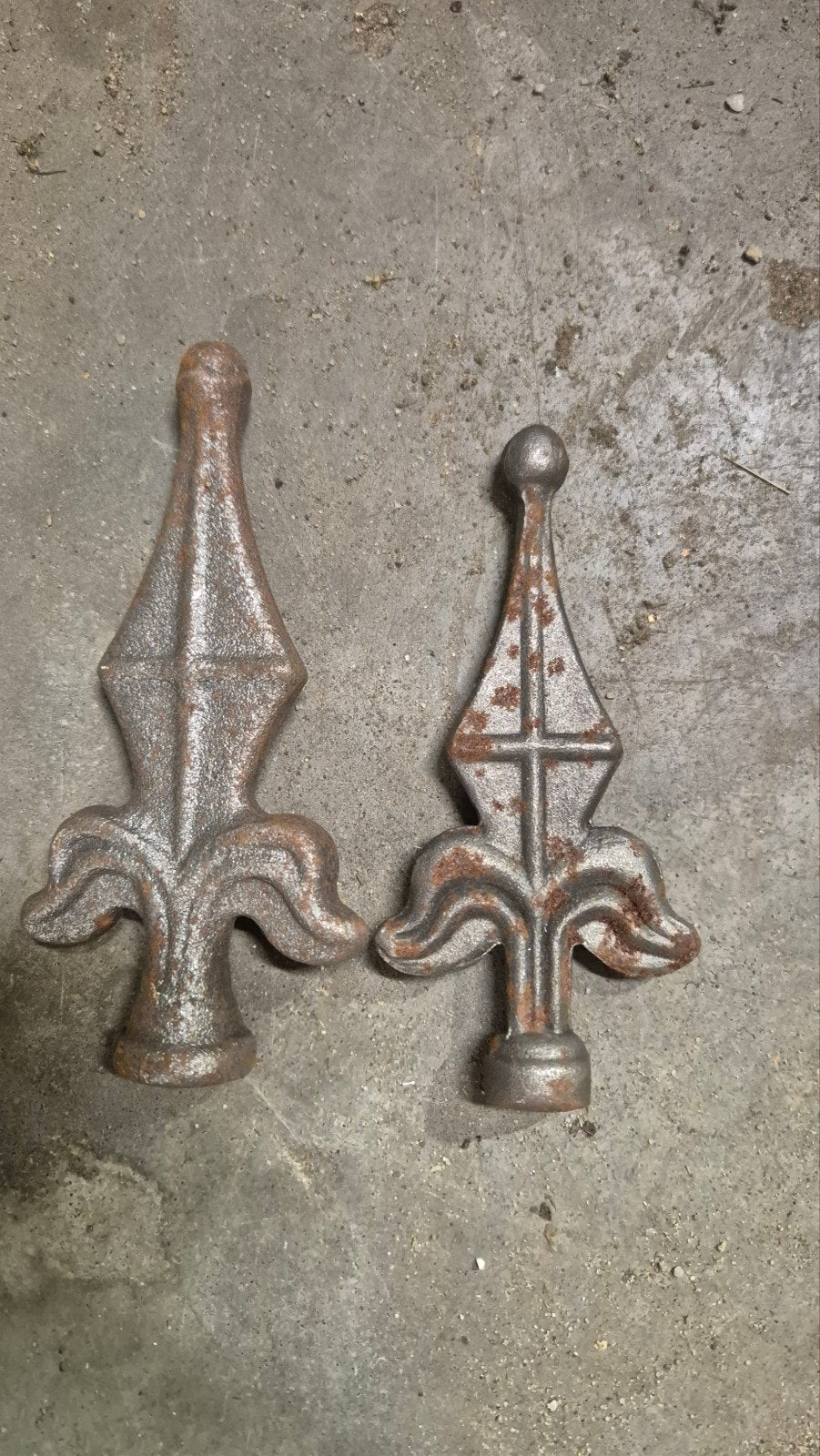 Sierhekwerk punten - IJzeren decoratieve hekpunten, Tuin en Terras, Ophalen of Verzenden, Gebruikt, IJzer, Sierhekwerk
