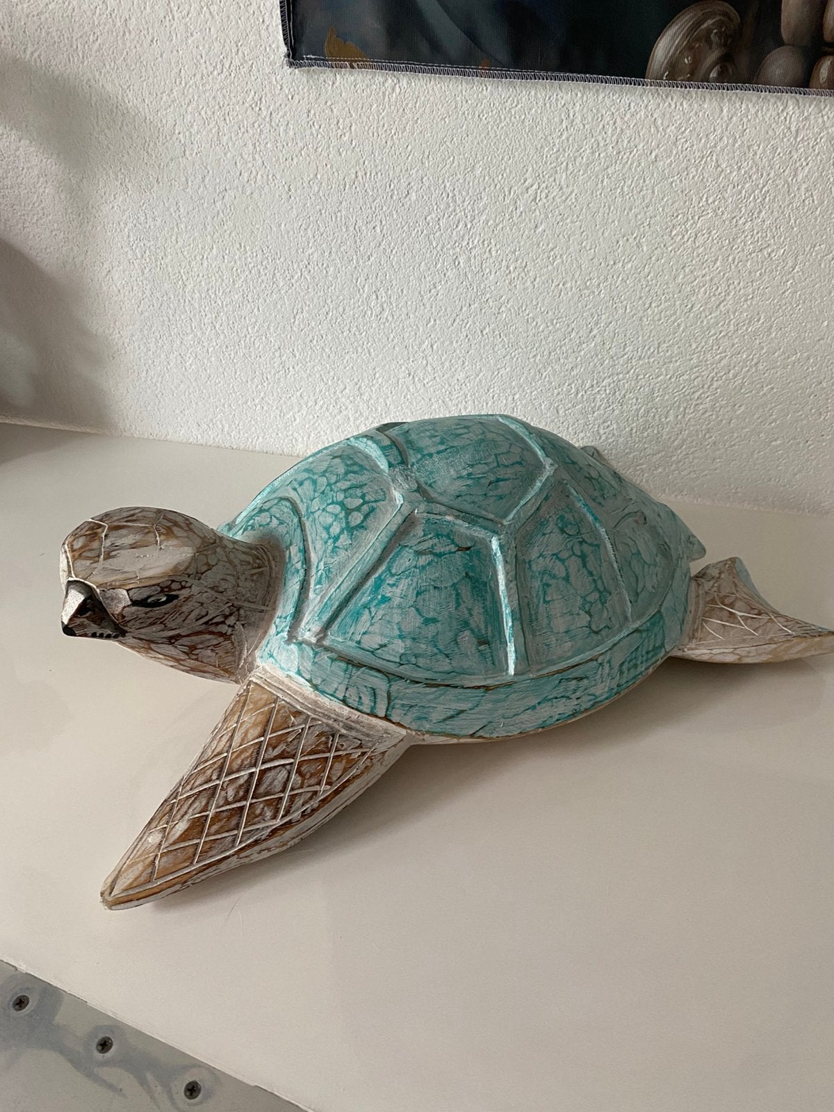 Grote houten schildpad, Ibiza stijl, Ophalen