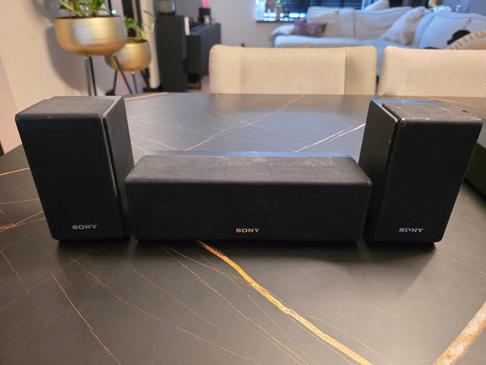 3 Sony surround speakers, Audio, Tv en Foto, Home Cinema-sets, Ophalen, Gebruikt, 5.1-systeem, Overige spelers