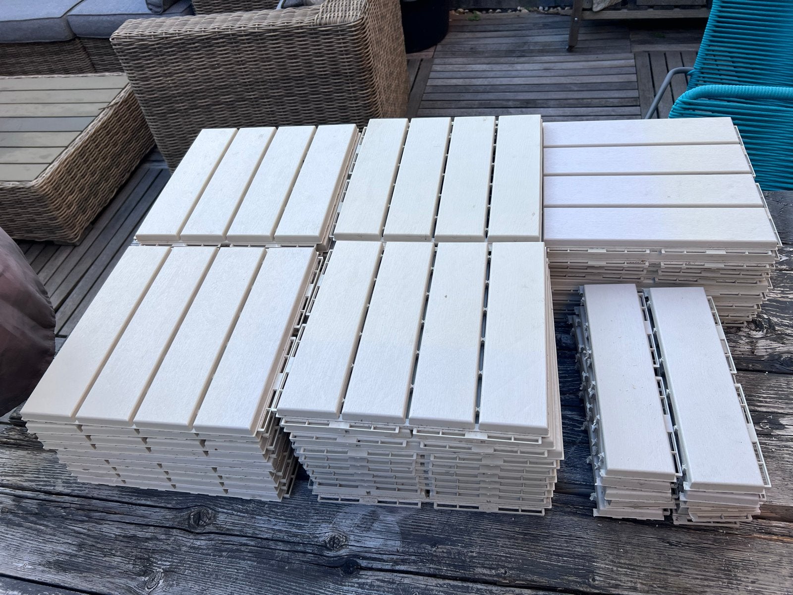 Ikea Runnen Vlondertegels - 4m² beige, Tuin en Terras, Ophalen, Gebruikt, Composiet