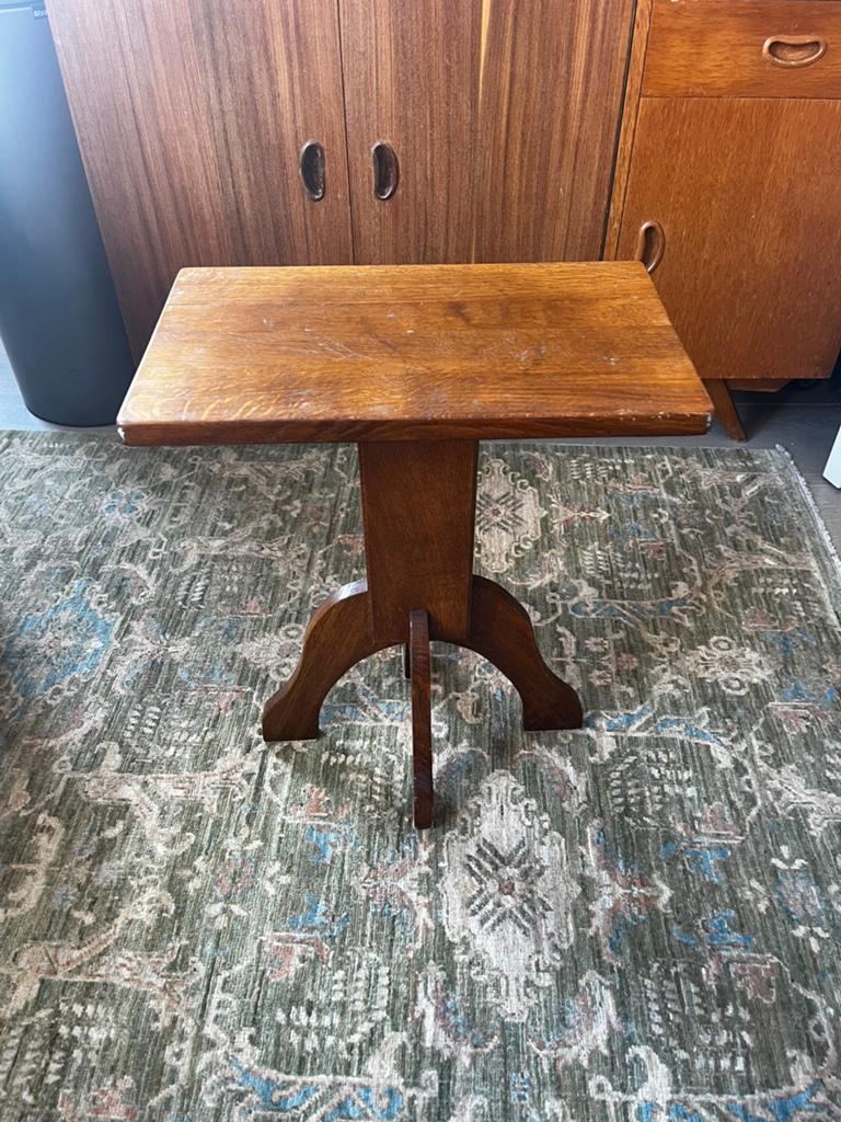 Houten plantenkrukje / bijzettafel, Minder dan 55 cm, Gebruikt, Rechthoekig, Hout