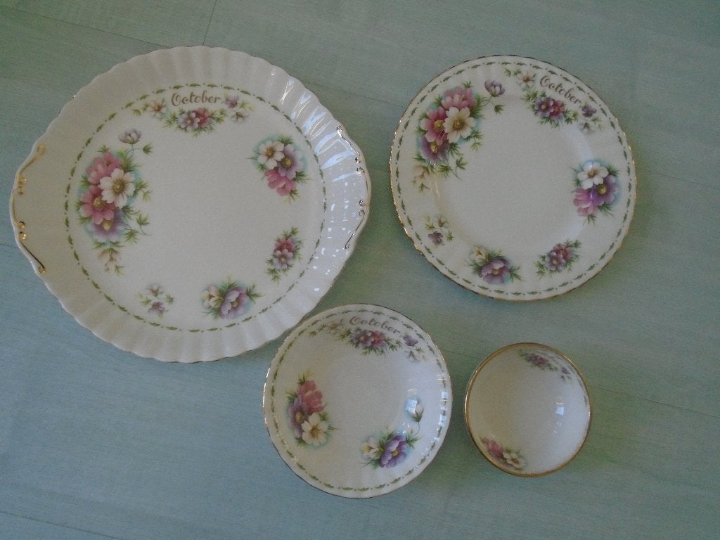 royal albert flowers of the month, Ophalen of Verzenden, Zo goed als nieuw, Bord(en), Overige stijlen