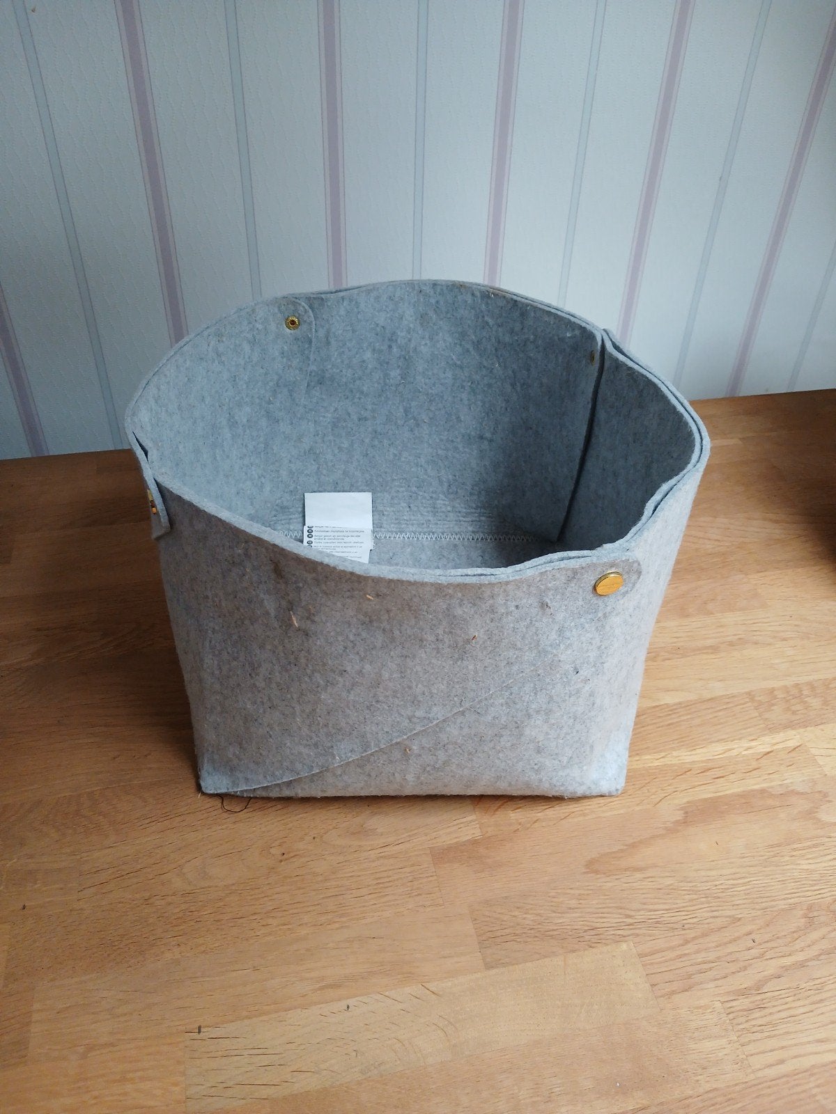 2 ikea pudda opbergmand van grijsvilt, Overige materialen, Mand, Rond, Ophalen of Verzenden