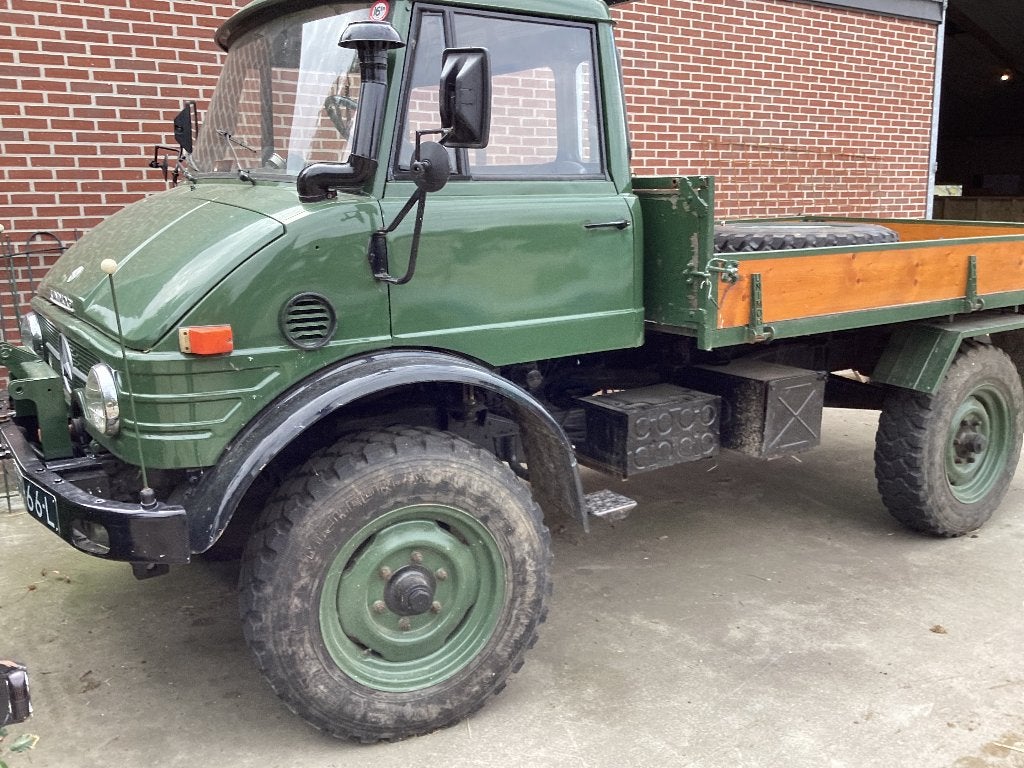 Unimog met open laadbak, Ophalen, Akkerbouw, Transport