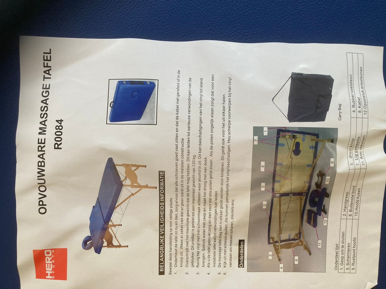 Massagetafel, Ophalen, Zo goed als nieuw, Massagetafel