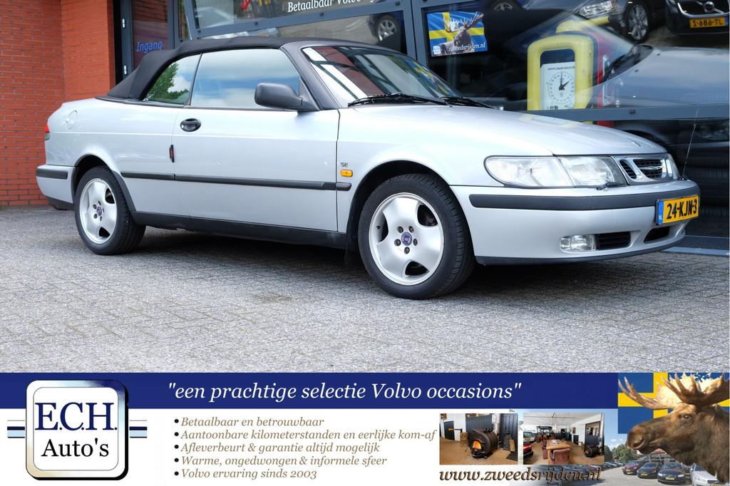 Saab 9-3 Cabrio 2.0t Aut. SE, Leer, Windscherm (bj 1998), 4 stoelen, Leder, Bedrijf, 154 pk