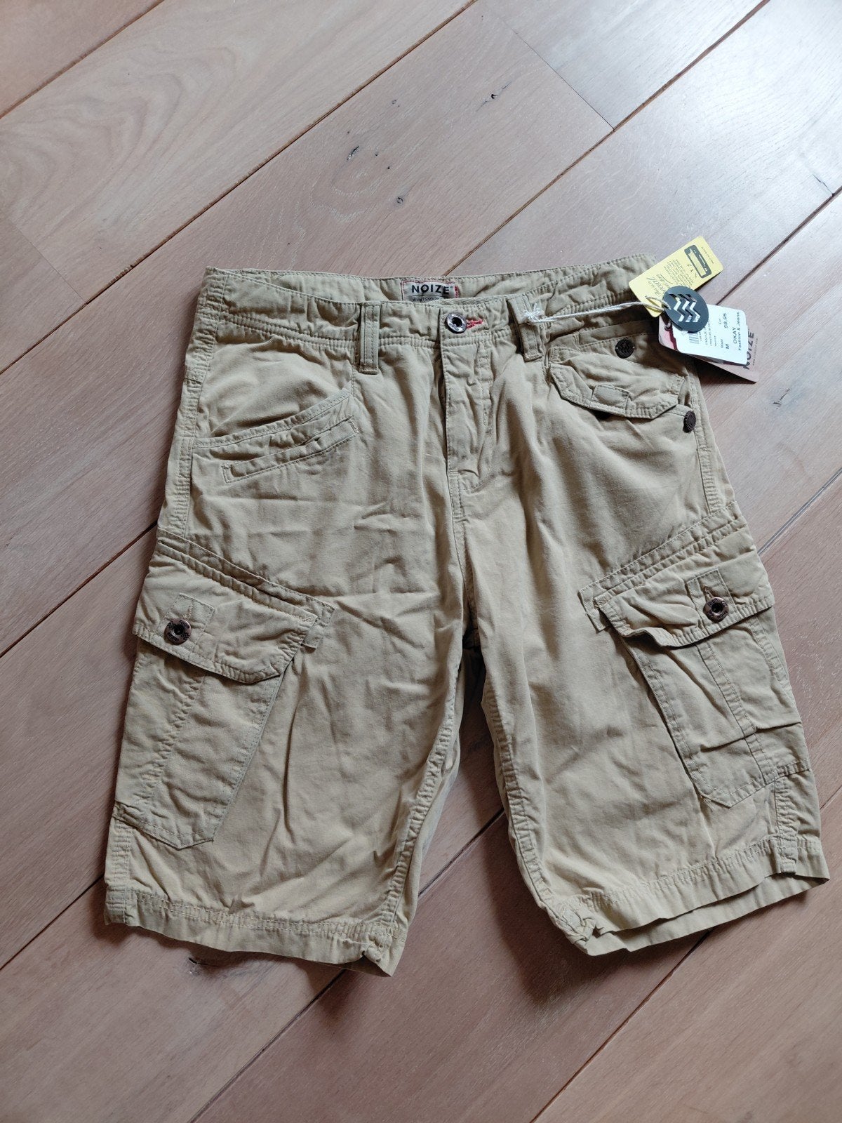 Nieuwe stoere heren NOIZE short maat M, Kleding | Heren, Noize, Maat 48/50 (M), Beige, Nieuw