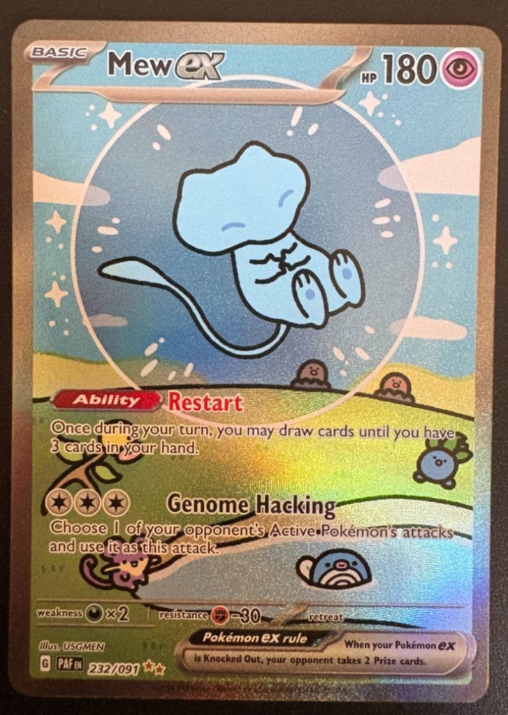 Mew ex #232 Pokemon Paldean Fates (BUBBLE MEW) NM (m2416494568