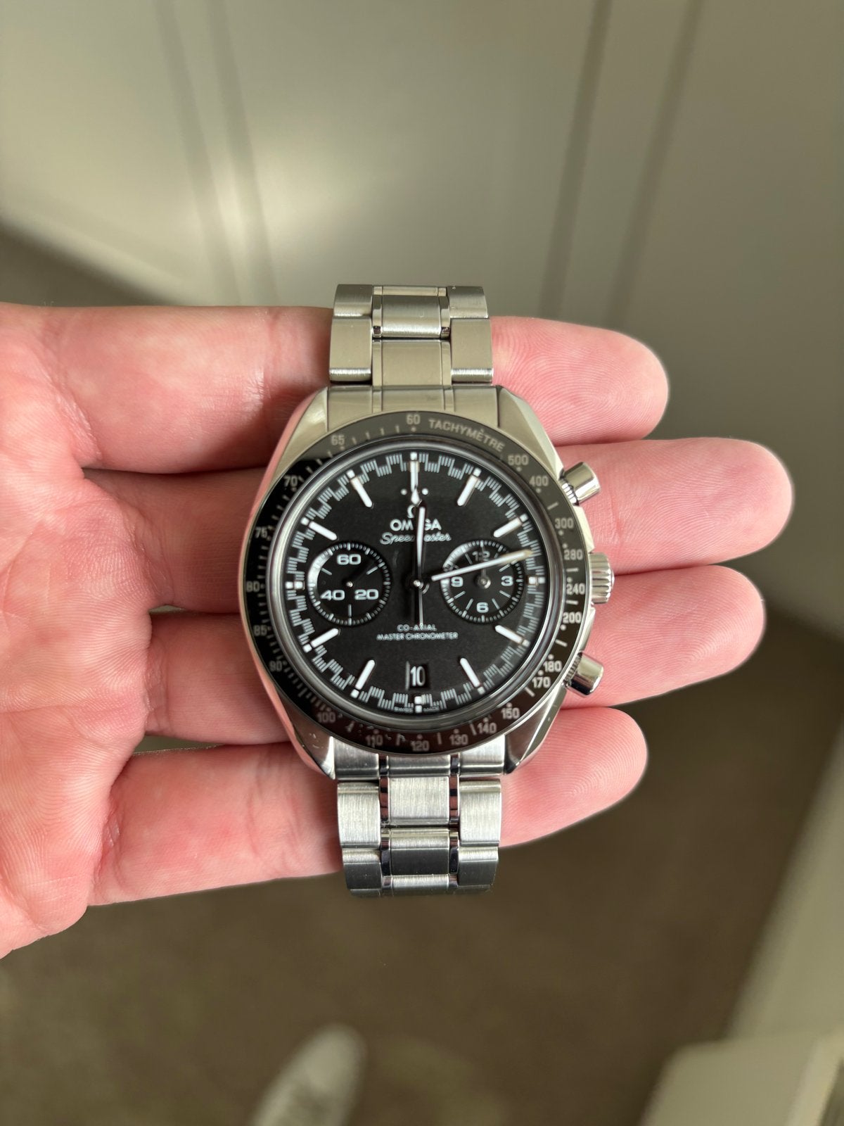 Omega Speedmaster Racing Co-Axial Master 44.25mm, Sieraden, Tassen en Uiterlijk, Horloges | Heren, Staal, Gebruikt, Staal, Polshorloge