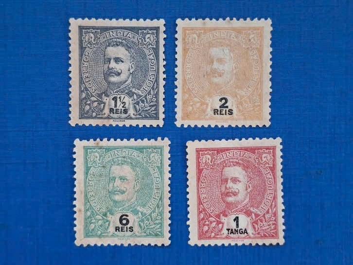 Postzegel Portugees India 1898 PF 4 zegels Carlos I 07-05, Ophalen of Verzenden, Portugal, Postfris