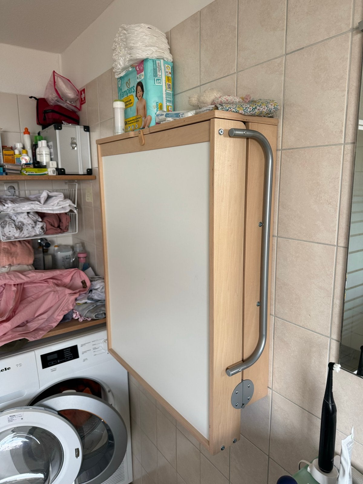 Wandcommode opklapbaar met opbergruimte, 105 cm of meer, Ophalen of Verzenden, Zo goed als nieuw, 75 tot 100 cm