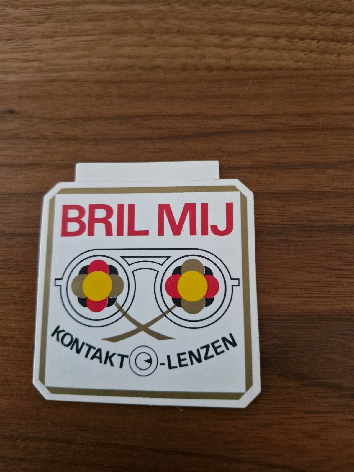 9962 Vintage 'Bril Mij Kontakt-Lenzen' Sticker, Verzamelen, Ophalen of Verzenden, Gebruikt, Overige typen