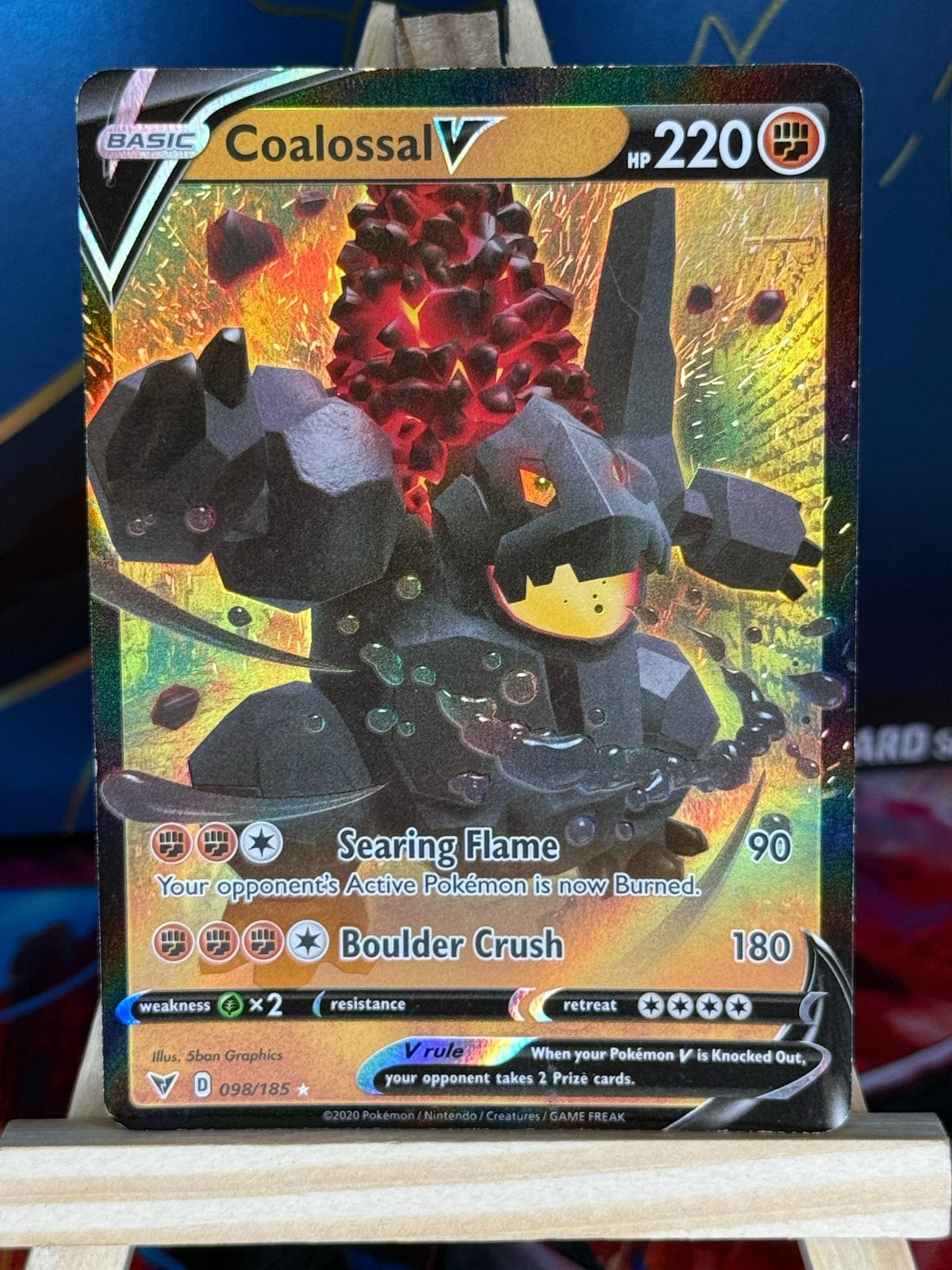 Coalossal V #98 | Pokemon Vivid Voltage, Ophalen of Verzenden, Zo goed als nieuw, Losse kaart, Foil