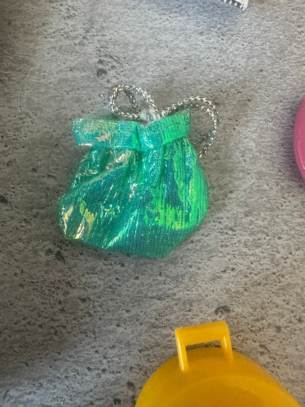 Barbie tasje - Groen glitter, Ophalen of Verzenden, Gebruikt, Barbie