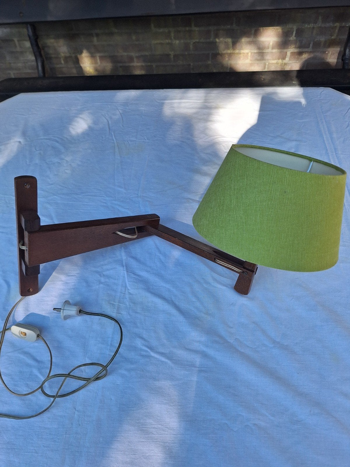 TK kleine houten schaarlamp., Ophalen, Gebruikt, Bruin, Overige vormen