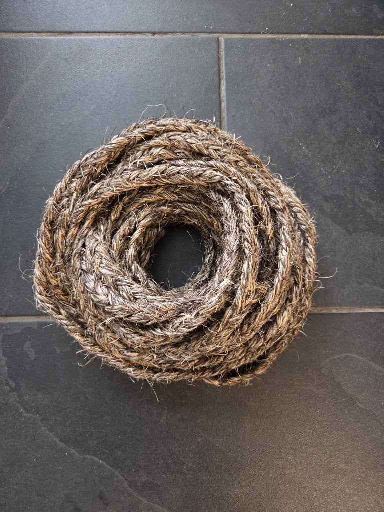 Restant grof gevlochten sisal touw (+/- 12,5 mtr), Ophalen of Verzenden, Nieuw, Krabmeubel-onderdelen
