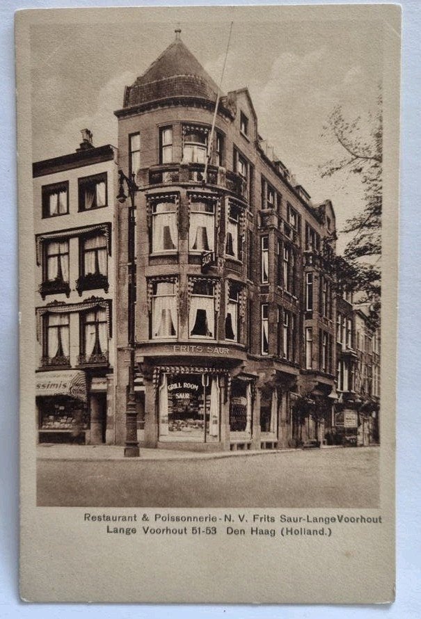 Den Haag: Restaurant Frits Sauer, Lange Voorhout, Ophalen of Verzenden, 1940 tot 1960, Zuid-Holland