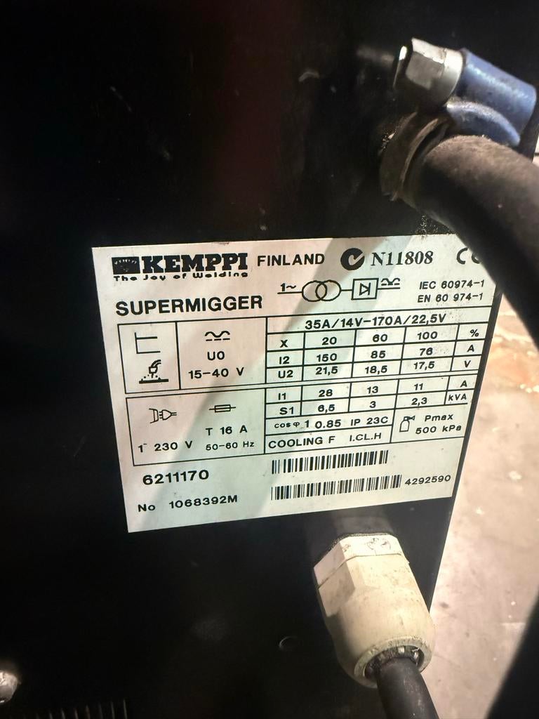 Kemppi Migger Lasapparaat, Ophalen
