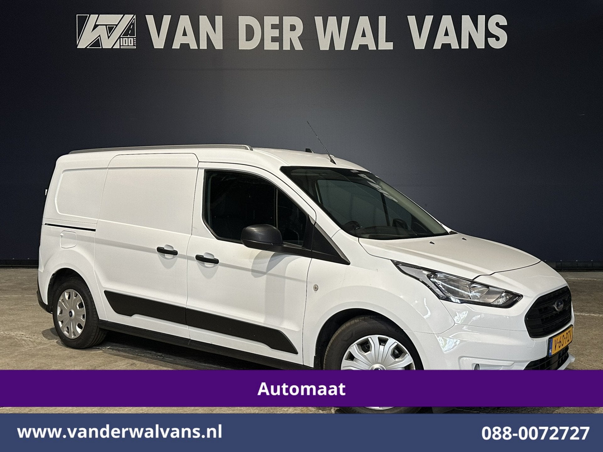Ford Transit Connect 1.5 EcoBlue 100pk Automaat L2H1 inricht, Auto's, Gebruikt, 4 cilinders, Start-stop-systeem, Wit