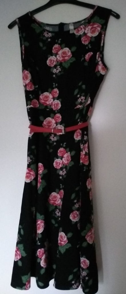 Dames Jurk - Bloemenprint rozen, Stella Morgan, Overige kleuren, Maat 42/44 (L), Ophalen of Verzenden