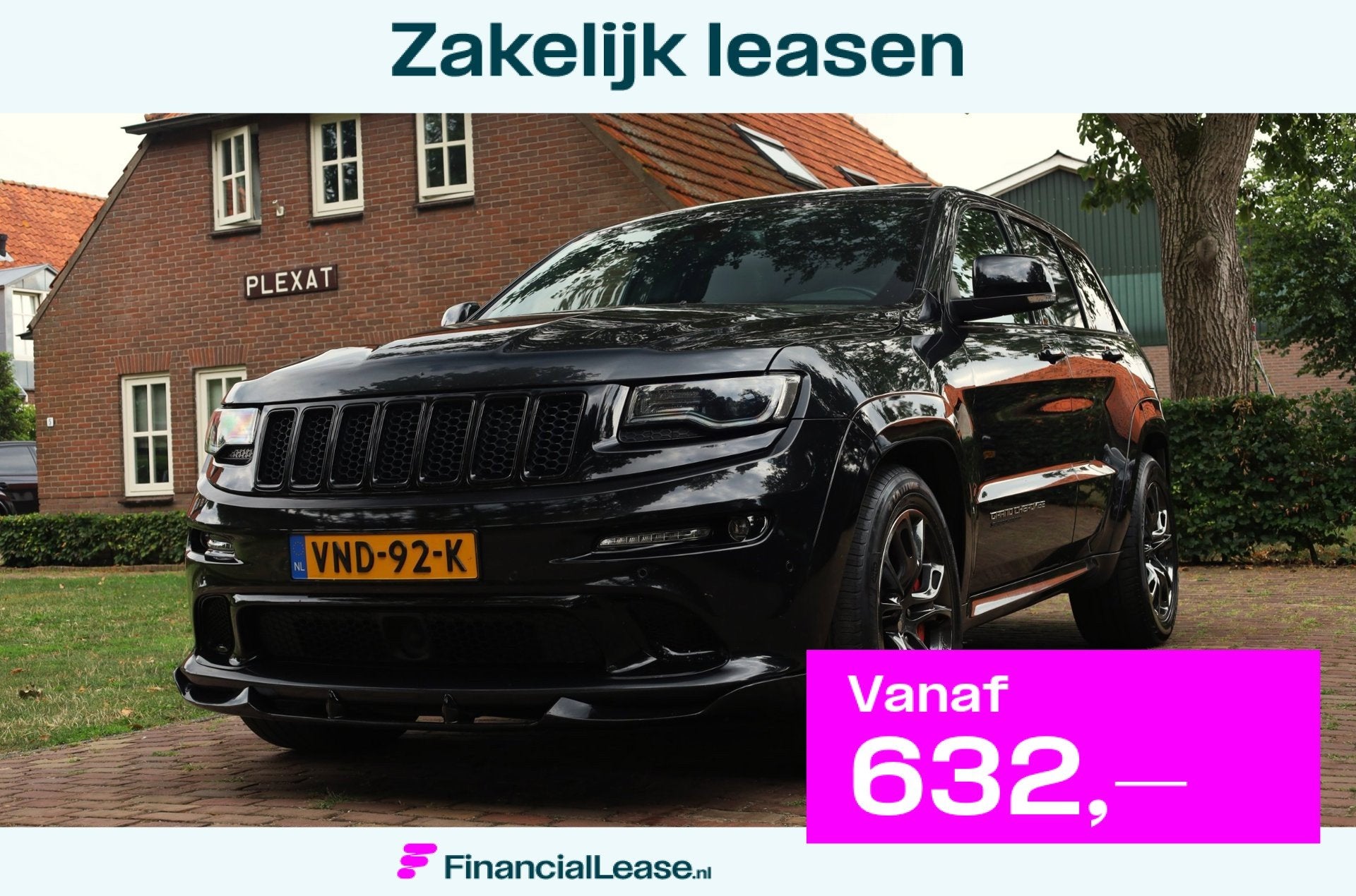 Jeep Grand Cherokee 6.4 V8 SRT8 Aut. | Grijs Kenteken | LPG-, Gebruikt, Zwart, Leder, Bedrijf