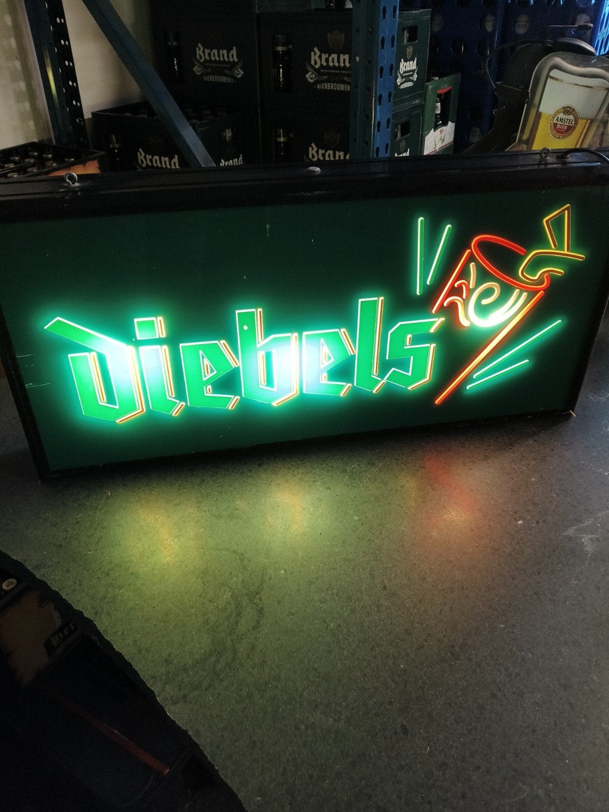 Diebels Lichtbak - Reclamebord, Verzamelen, Merken en Reclamevoorwerpen, Ophalen, Gebruikt, Lichtbak of (neon) lamp
