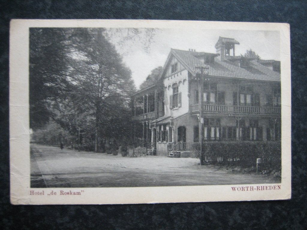 WORTH - RHEDEN  Hotel De Roskam 1920, Ophalen of Verzenden, 1920 tot 1940, Gelderland