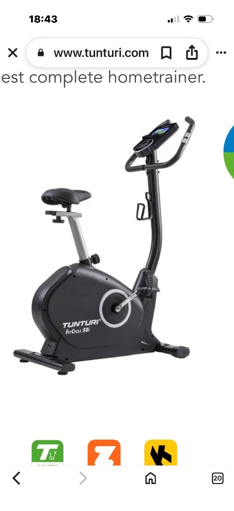 Home trainer Tunturi  50i, Ophalen, Nieuw, Hometrainer