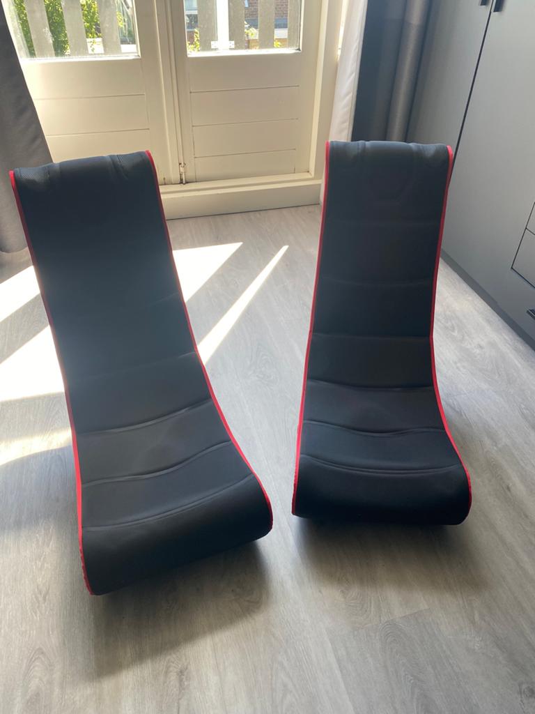 2 x BluMill gamestoel met ingebouwde Bluetooth en speakers, Twee, Zwart, Ophalen of Verzenden, Zo goed als nieuw